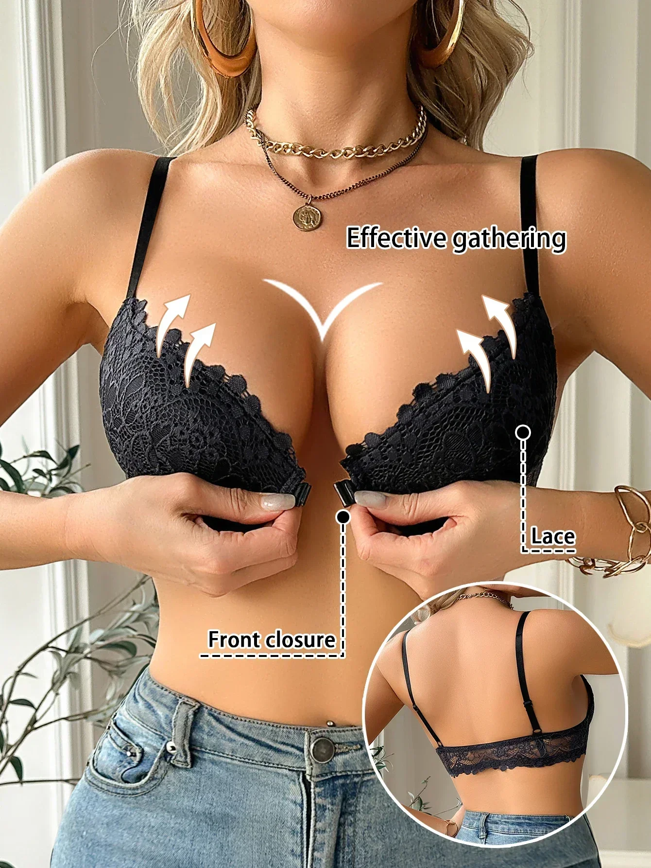 Women's Lace Front Clasp Push  - đánh giá và giá Cotton Bra Everyday