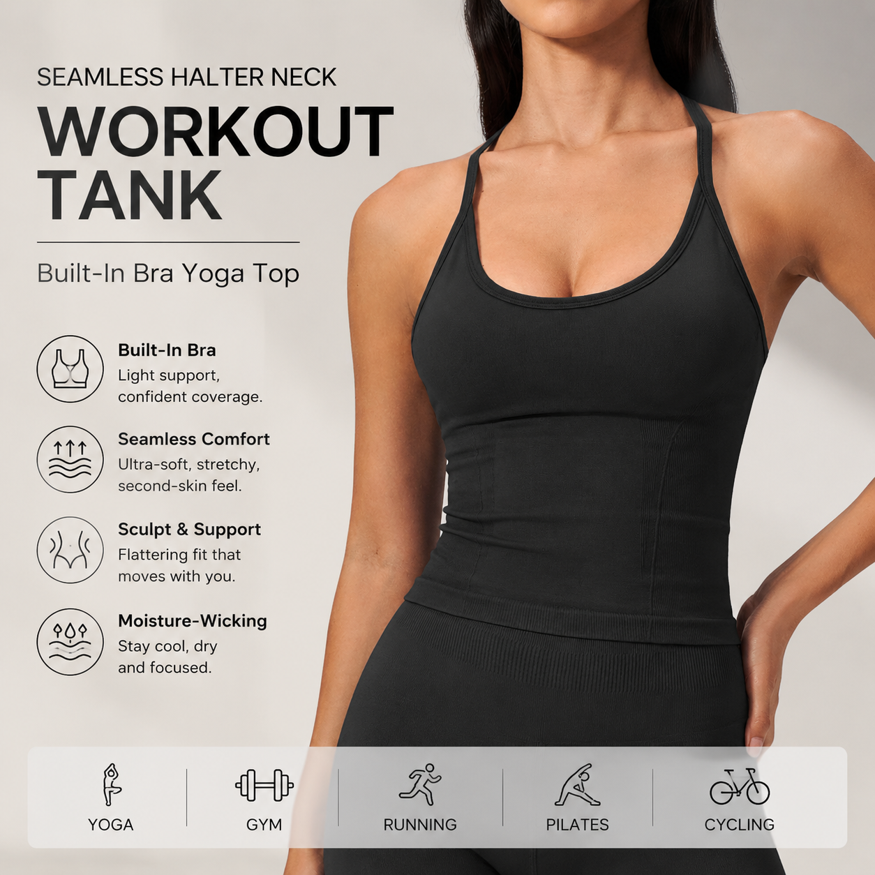 Luxury 2 in 1 Yoga Tank Top wi - đánh giá và giá T Shirt Bra Seamless