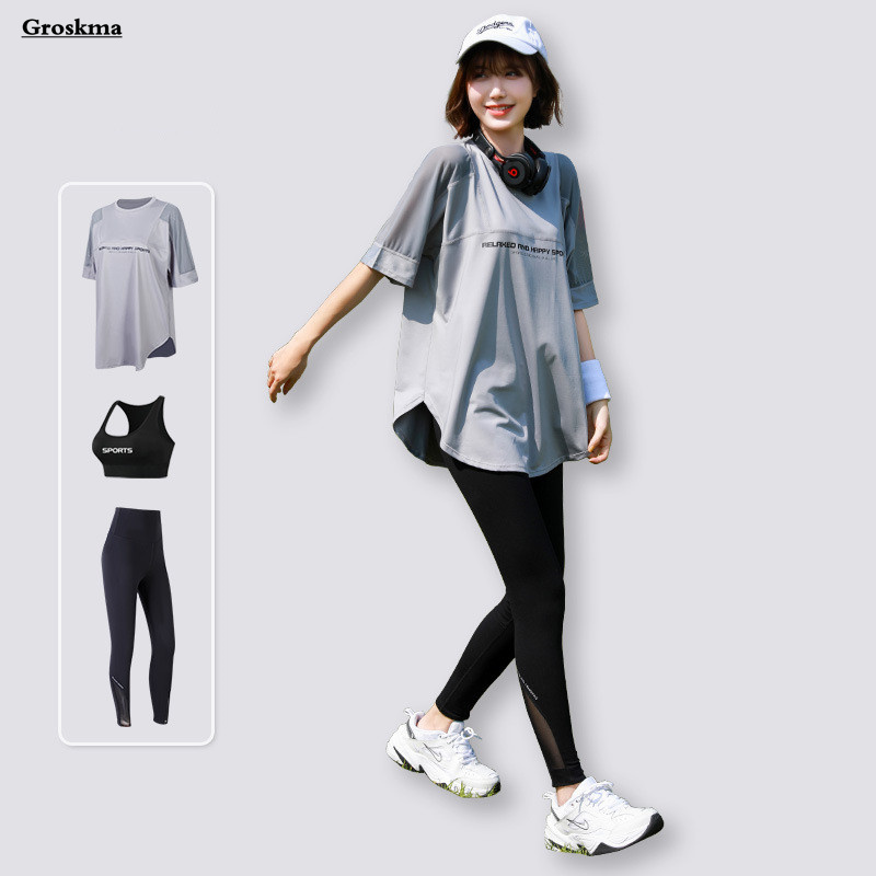 Mesh Loose T Shirt+Bra+Legging - đánh giá và giá T Shirt Bra Seamless