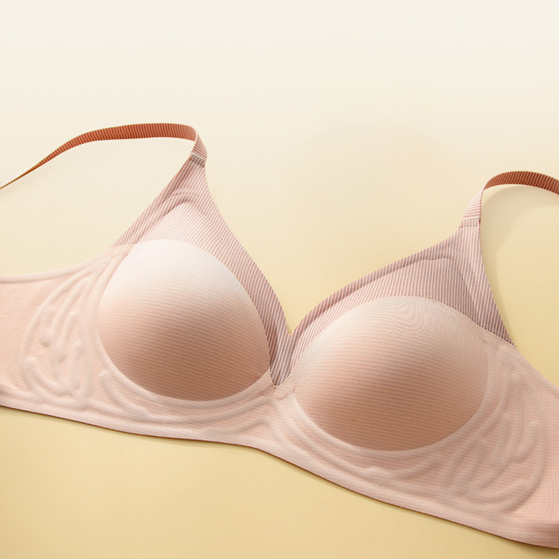 Stripe Color Contrast Soft Sup - đánh giá và giá Underwire Bra Padded