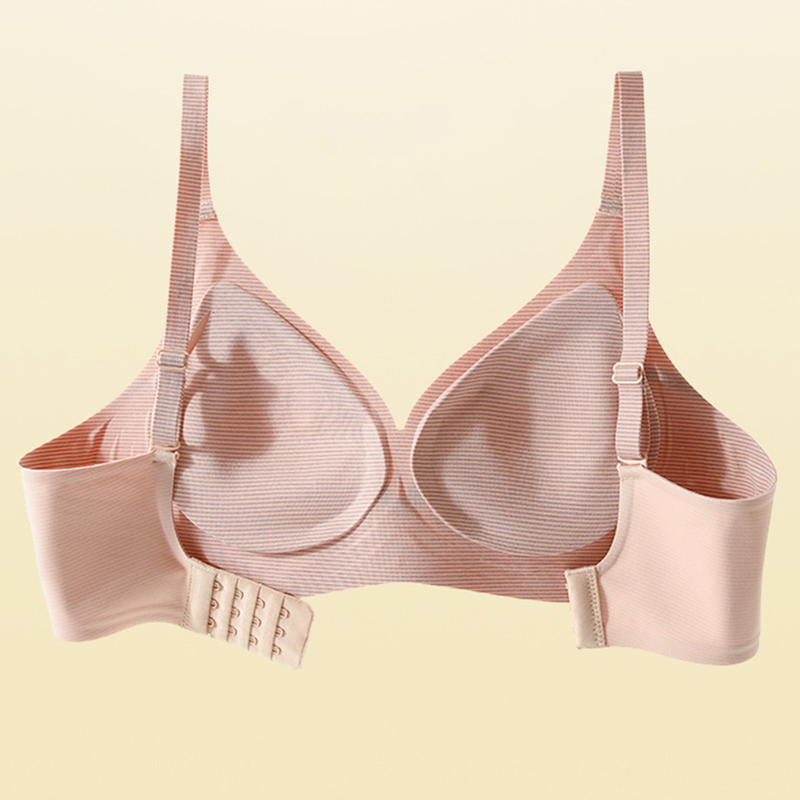 Stripe Color Contrast Soft Sup - đánh giá và giá Underwire Bra Padded