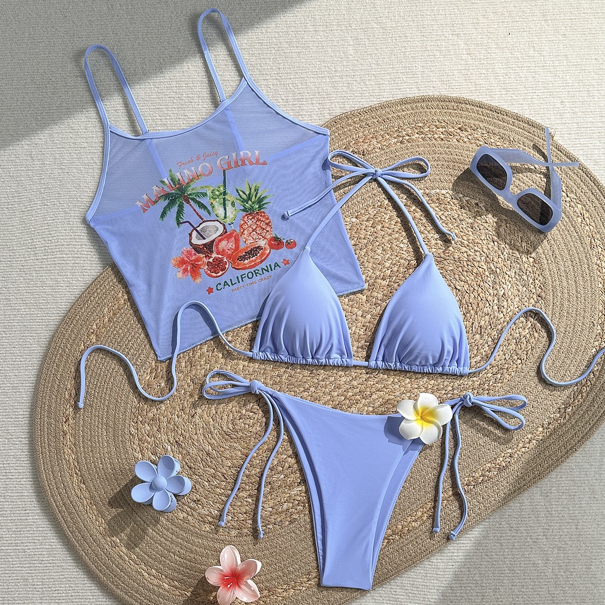 Fruit Print Bikini Bra Top Pas - đánh giá và giá Sheer Mesh Bra