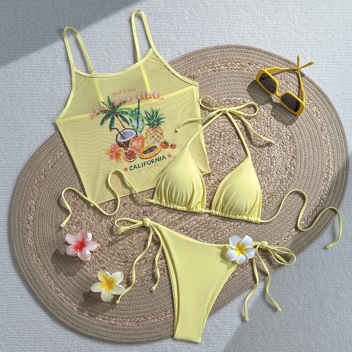 Fruit Print Bikini Bra Top Pas - đánh giá và giá Sheer Mesh Bra