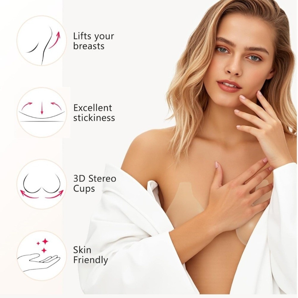 Seamless Silicone Nipple Cover - đánh giá và giá Push Up Bra Silicone